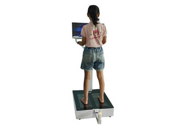 Can the output data from a 3D foot scanning device be exported as a PDF?